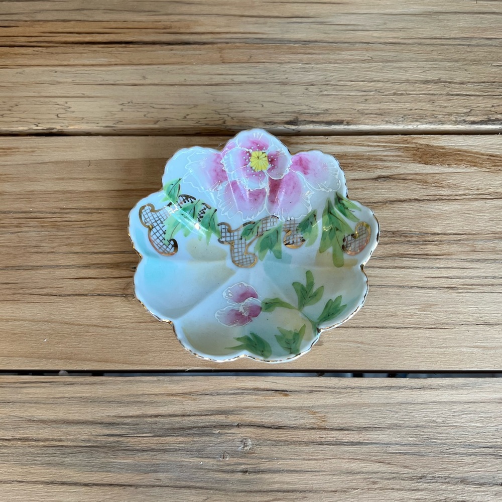 Vintage Nippon Floral Hand Painted Bowl With Beautiful Bright Colors